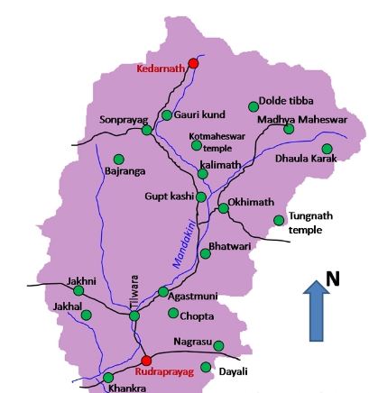 Rudraprayag to Kedarnath Distance